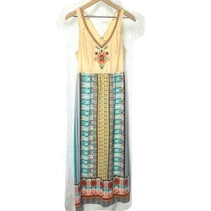 PAPAYA Bohemian Floral Maxi Dress with Embroidery - Women’s Size Medium